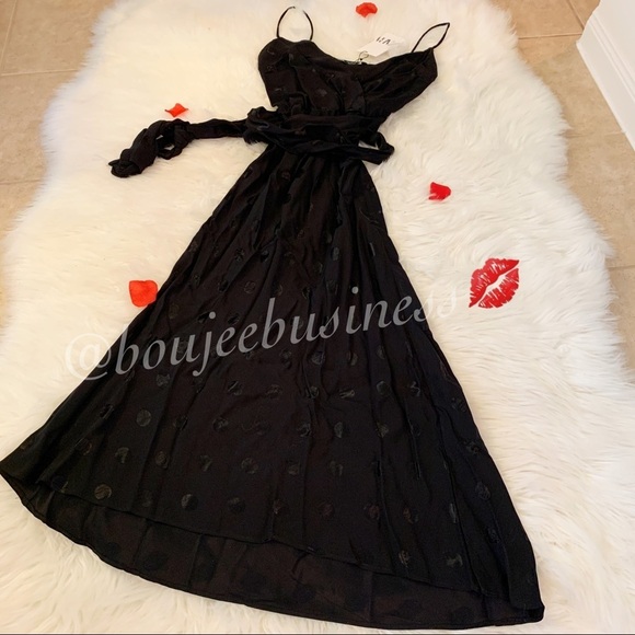 ZARA BNWT Polka Dot Jacquard Dress - Picture 6 of 8